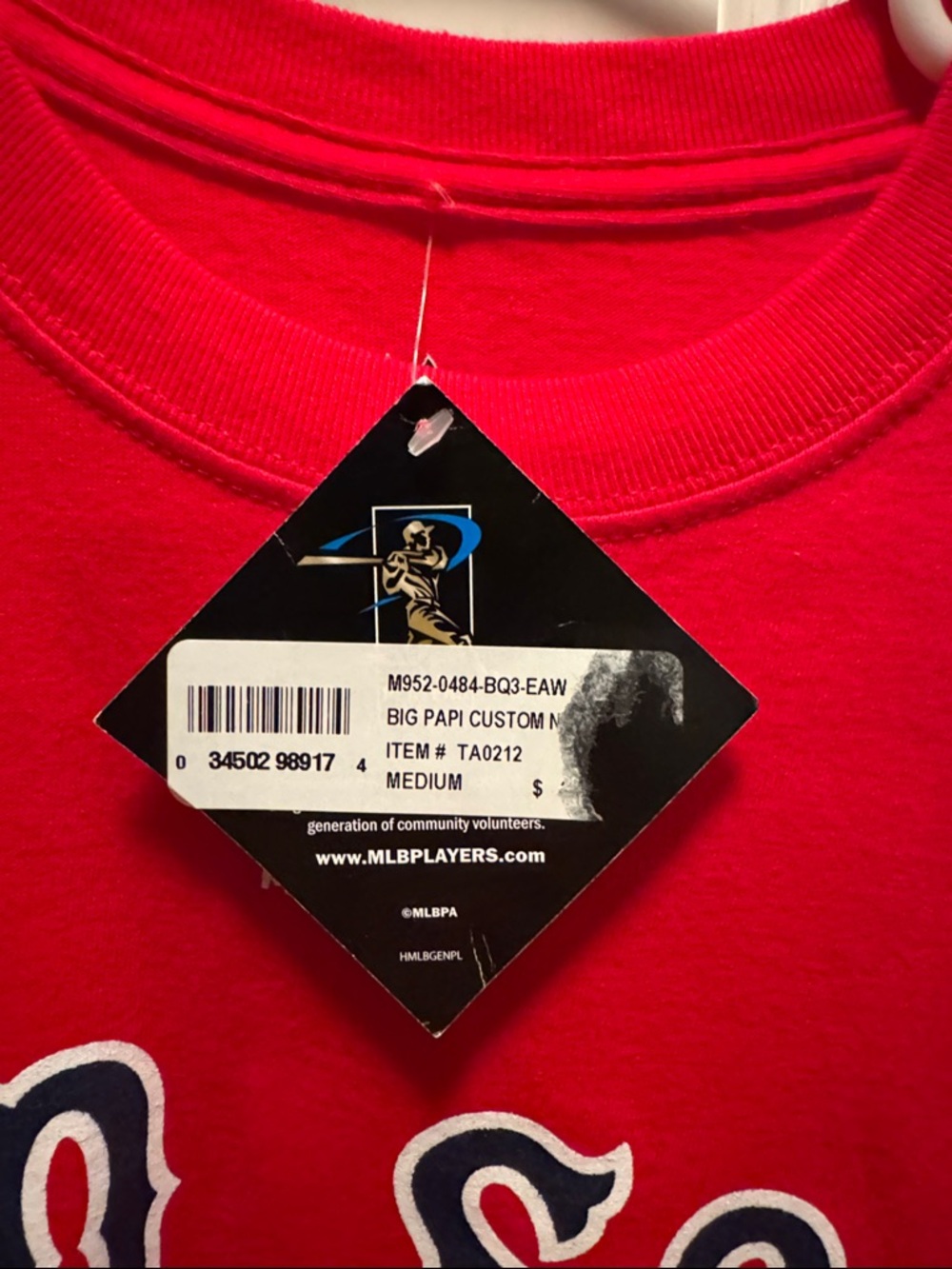 Majestic Red Sox Big Papi Short Sleeve Tee - Picture 2 of 3